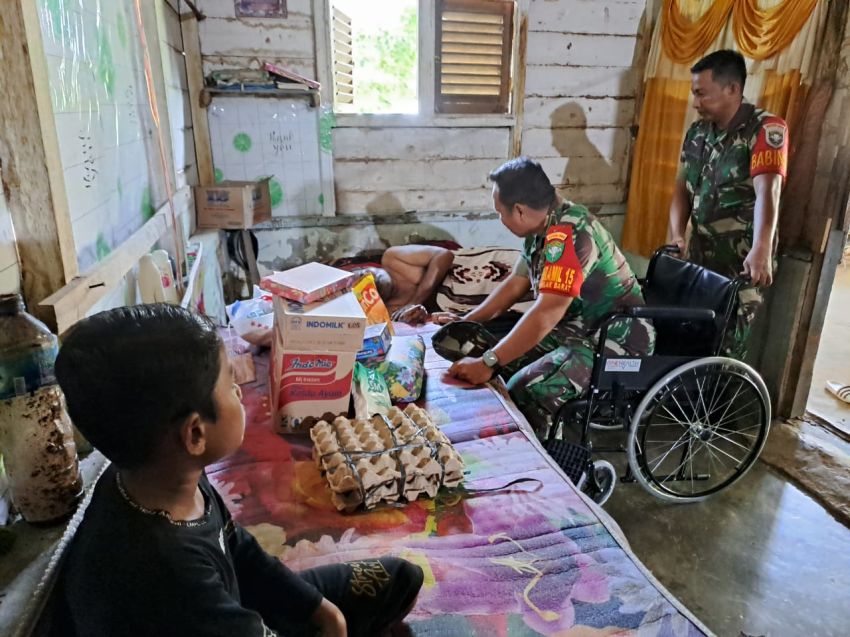 Aksi Kemanusian, TNI Kodim 0104 Atim Bantu Eks Kombatan GAM yang Sakit