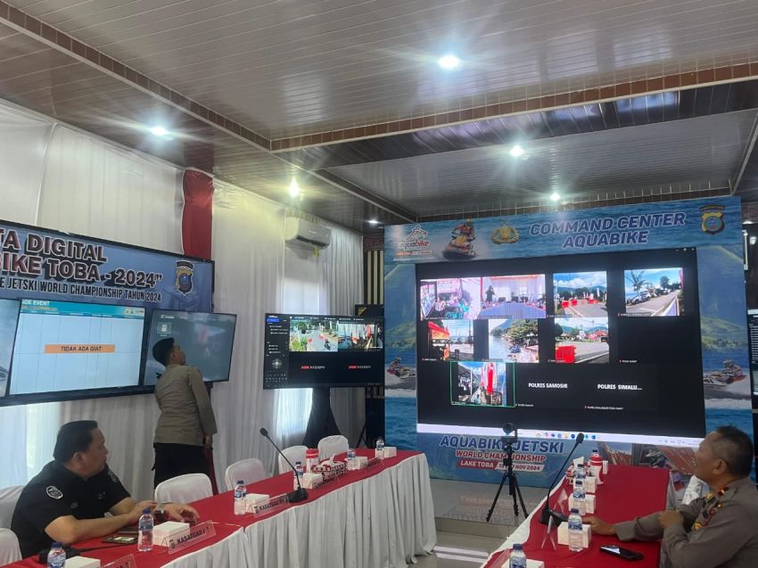 Command Center Polda Sumut Kendalikan pengamanan Aquabike Jetski 2024