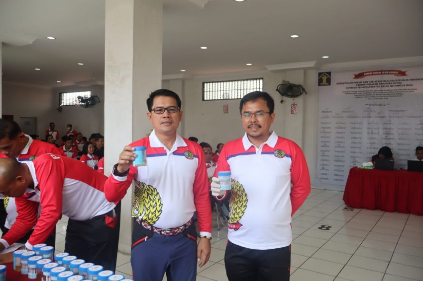 Perangi Narkoba, Lapas Pancurbatu Lakukan Tes Urine