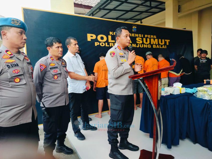 Polres Tanjungbalai Musnahkan Barang Bukti Narkotika
