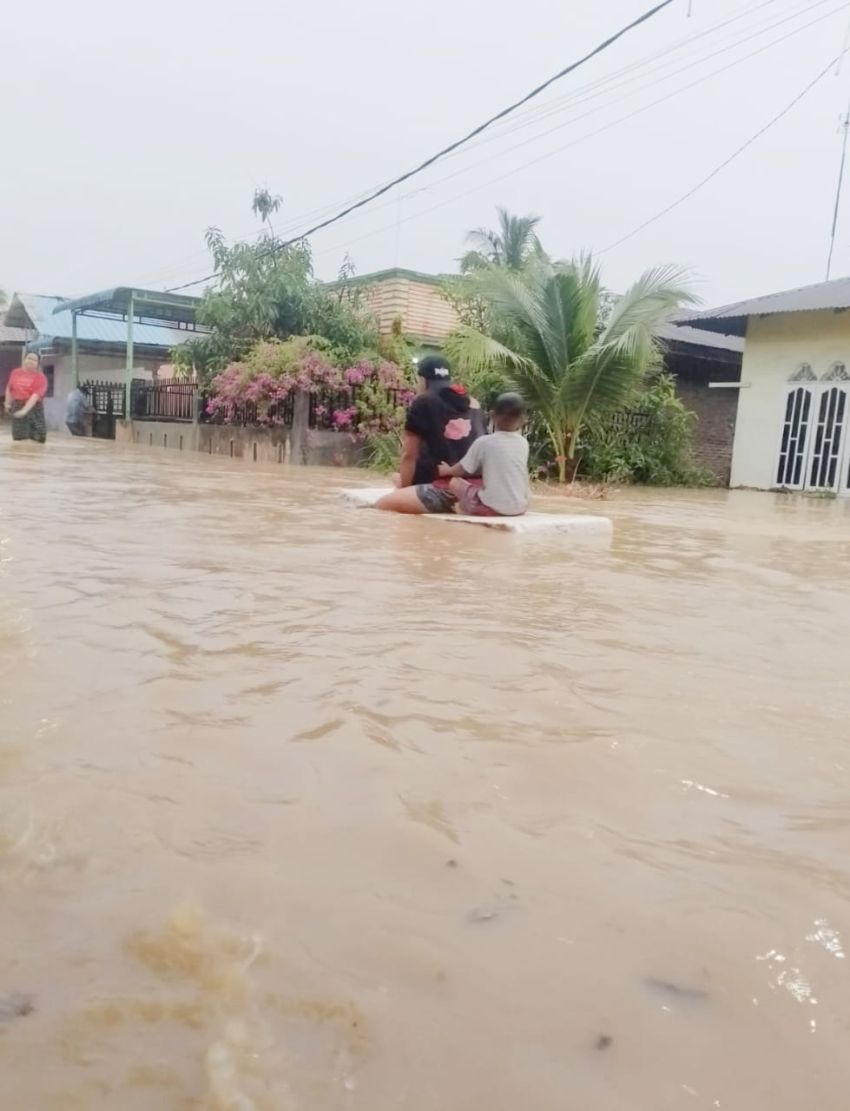 Ribuan Rumah Terendam Banjir di Tanjungmorawa Dampak Luapan Sungai Belumai