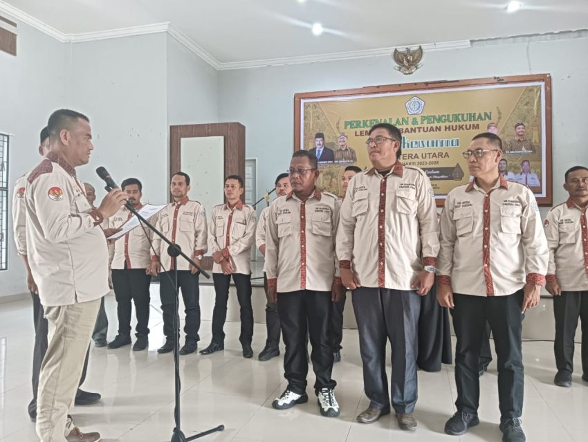 Ketua DPW Kukuhkan Pengurus LBH Pujakesuma Sumut
