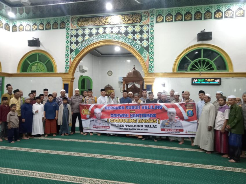 Polres Tanjungbalai Laksanakan Gassuling Damas di Masjid Al-Ikhlas
