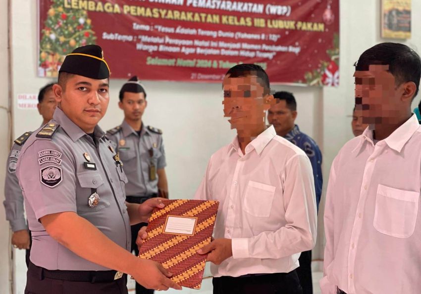 Natal 2024, 61 Napi Lapas Lubukpakam Terima Remisi