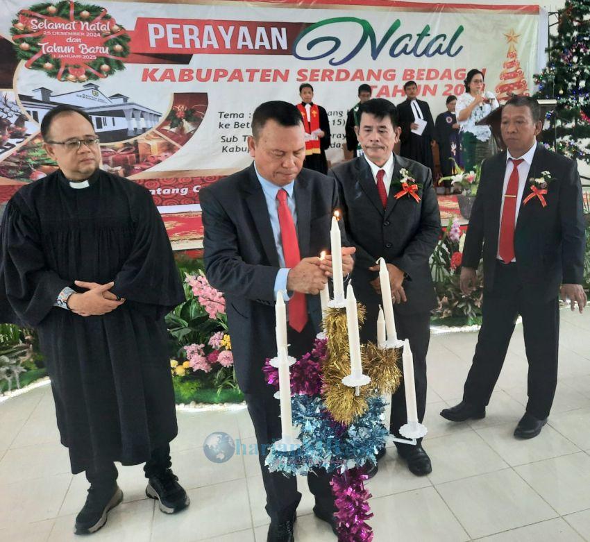 Natal Kabupaten Sergai Meriah, Bupati Janjikan Wisata Rohani ke Yerusalem bagi Pendeta