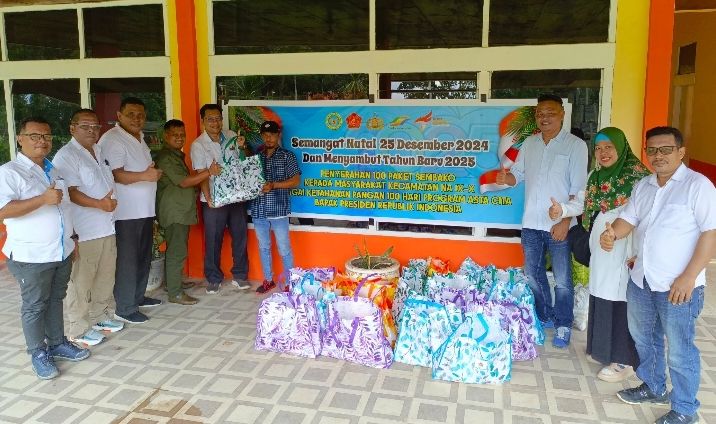 Sambut Tahun Baru 2025, PTPN-IV Kebun Berangir-TNI-Polri, Salurkan Bantuan Pangan Dukung Asta Cita Presiden
