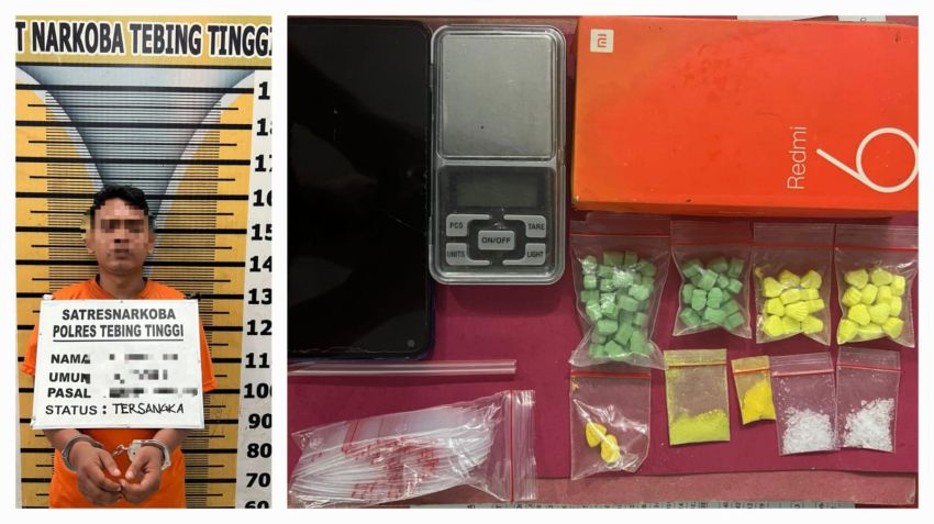 Polres Tebingtinggi Ringkus Pemilik Sabu dan Ekstasi di Jalan Yos Sudarso