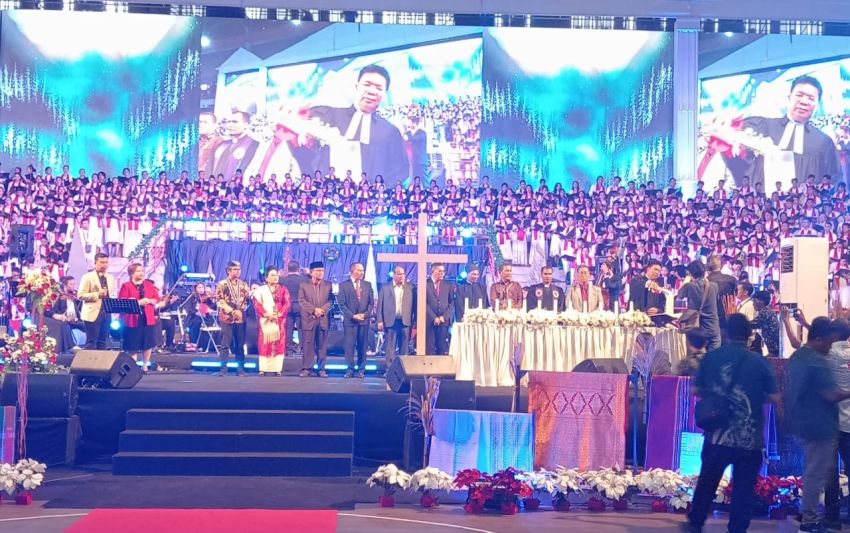 Ribuan Umat Kristen Hadiri Perayaan Natal Oikumene Sumut 2024