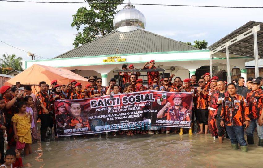 MPC PP Sergai Baksos untuk Korban Banjir di Seirampah