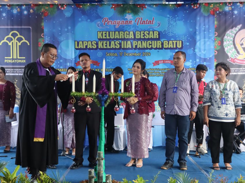 Lapas Pancurbatu Gelar Perayaan Natal 2024 dengan Sukacita dan Damai