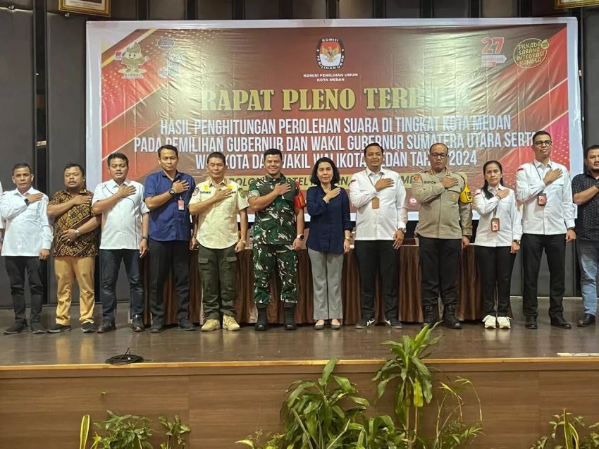 KPU Medan Gelar Rapat Pleno Rekapitulasi Penghitungan Suara Pilkada Serentak 2024
