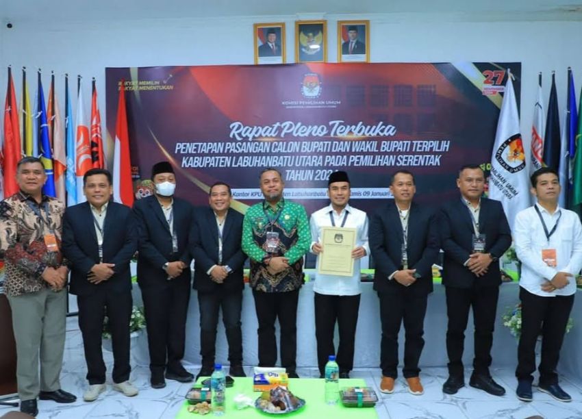 Hendri dan H Samsul Ditetapkan Jadi Paslon Terpilih Pilkada Labura 2024