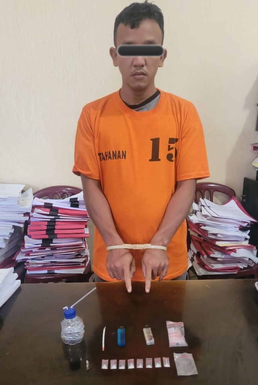 Polres Tanah Karo Amankan Tersangka Penyalahgunaan Narkotika di Desa Perbulan