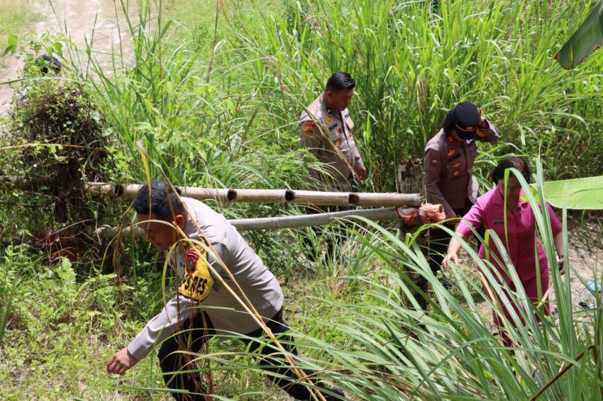 Kapolres Tinjau Lahan Persiapan Penanaman Jagung di Pematangsiantar