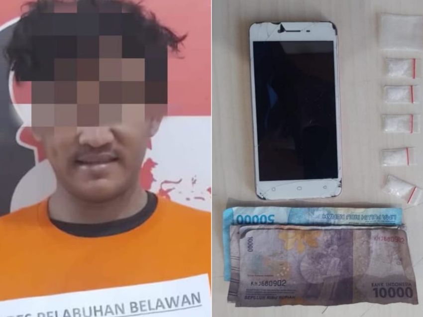Polres Belawan Tangkap Pengedar Sabu di Desa Pematang Johar