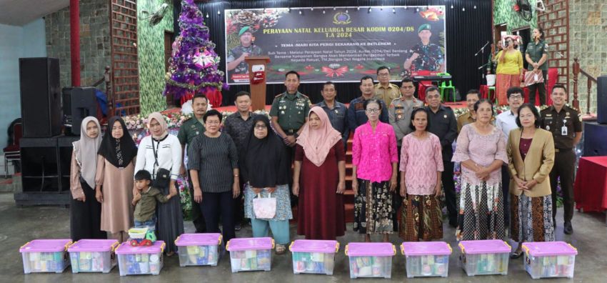 Wakapolres Sergai Hadiri Open House Perayaan Natal Kodim 0204 DS