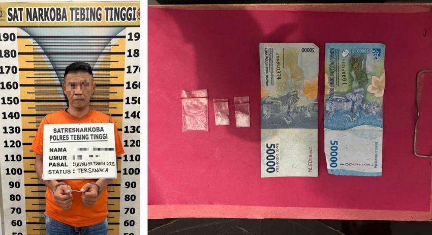 Terlibat Peredaran Gelap Narkotika, Polres Tebingtinggi Ringkus Residivis di Jalan Rao