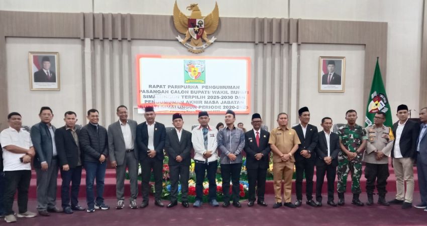 DPRD Simalungun Tetapkan Bupati dan Wakil Bupati Terpilih Periode 2025-2030