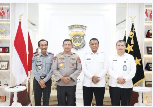Pererat Koordinasi Antar Instansi Kakanwil Kemenkum Sumut Sambangi Kapolda dan Kajati Sumut