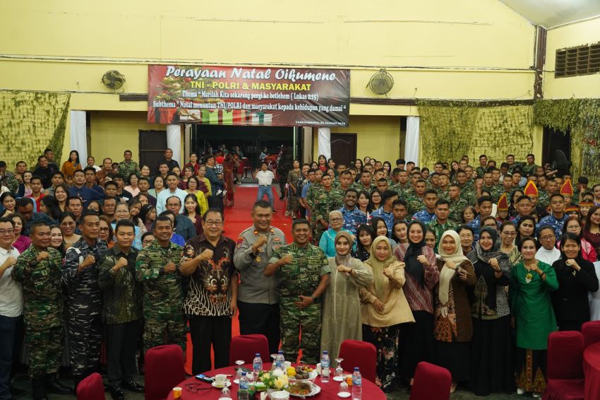 TNI-Polri Beragama Kristen Rayakan Natal Bersama di Lhokseumawe