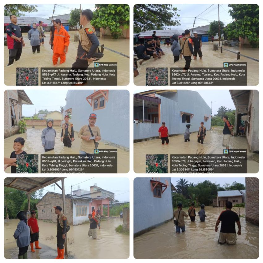 Luapan Sungai Bahilang Genangi 12 Kelurahan di Tebingtinggi