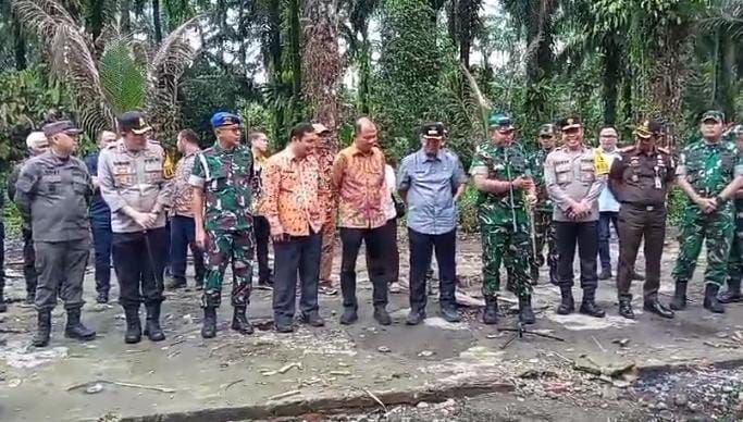 Tim Gabungan Tinjau Lokasi Barak Narkoba di Sei Bingei