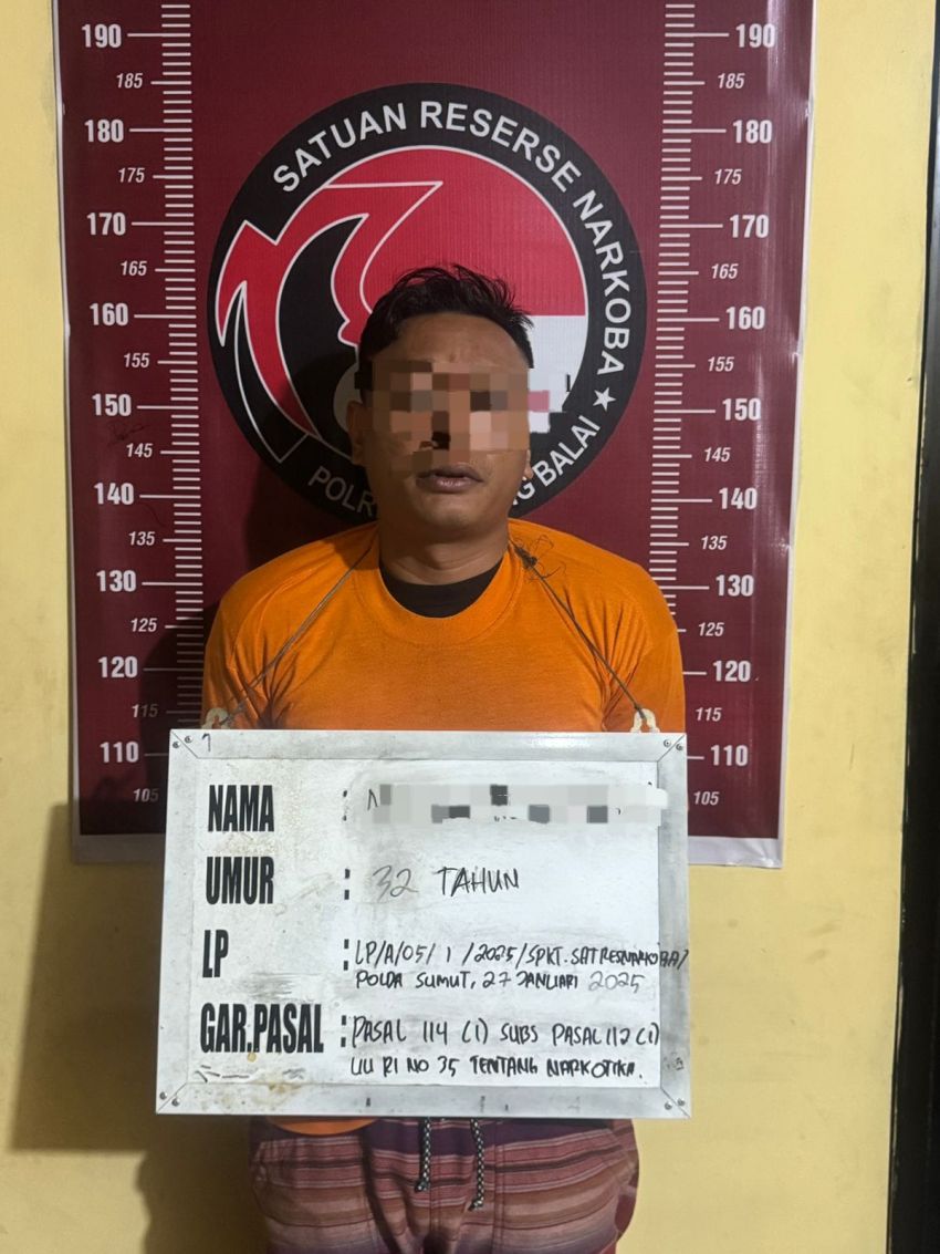 Satnarkoba Amankan Penjual Sabu di Teluk Nibung Tanjungbalai