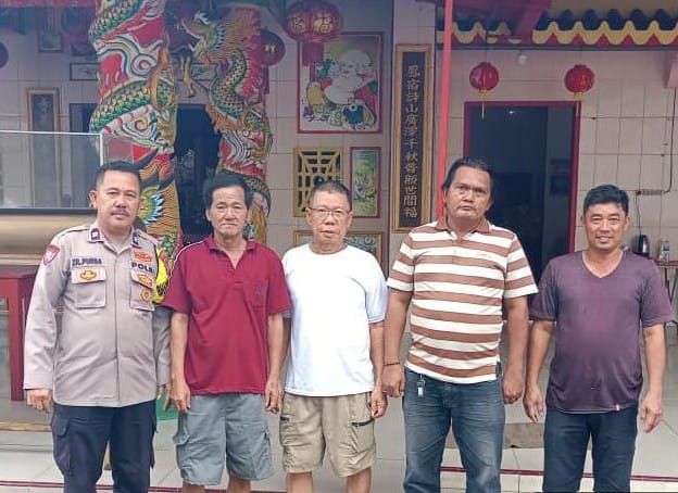 Jelang Imlek, Polres Belawan Patroli Pengamanan Vihara dan Kelenteng