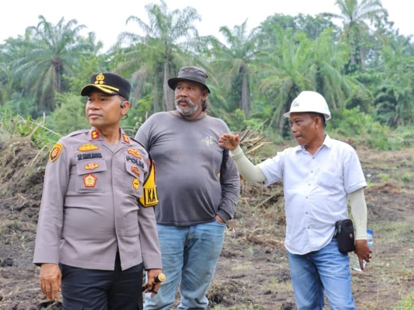 Kapolres Tebingtinggi Tinjau Lahan Ketapang di Sergai