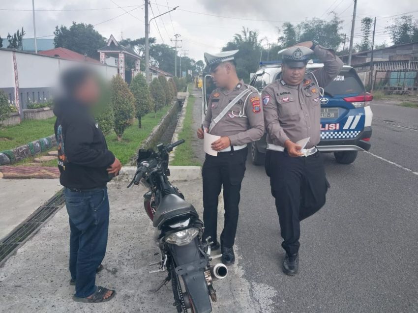 Polres Simalungun Gelar Operasi Penindakan Knalpot Brong yang Resahkan Masyarakat