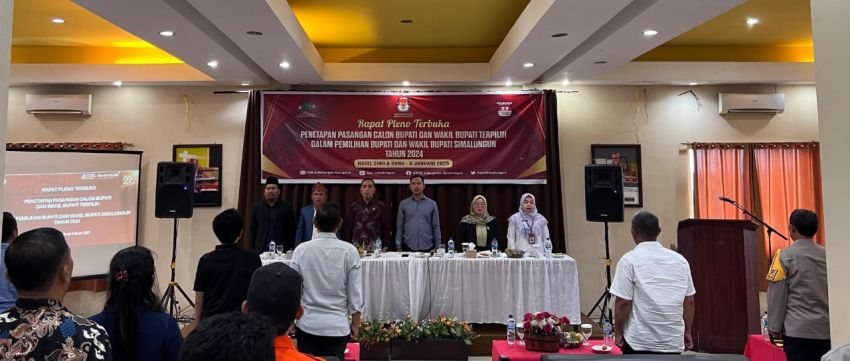 Anton-Benny Ditetapkan Sebagai Pasangan Calon Bupati dan Wakil Bupati Simalungun Terpilih