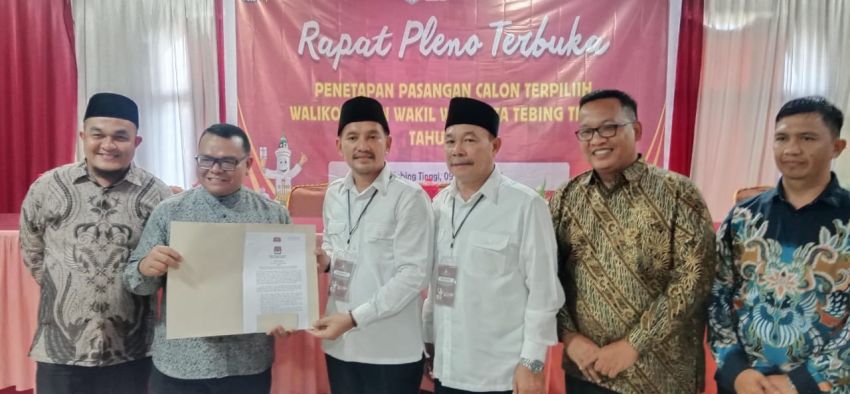 Ditetapkan Sebagai Wali Kota Tebingtinggi Terpilih, Iman Irdian Saragih : Akan Segera Bersinergi dengan Pemerintah Pusat