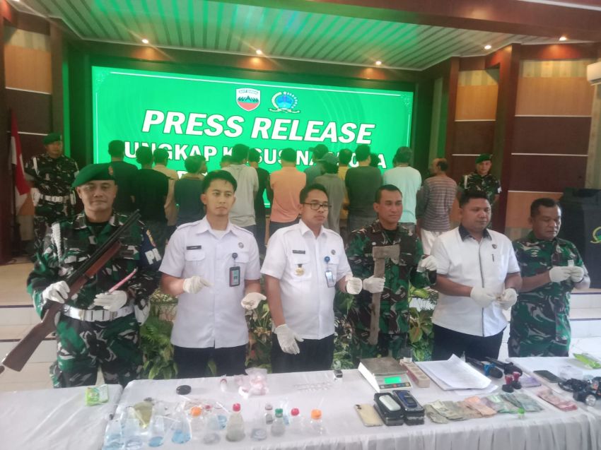 Kodim 0208/AS Gerebek Barak Narkoba di Sei Kepayang