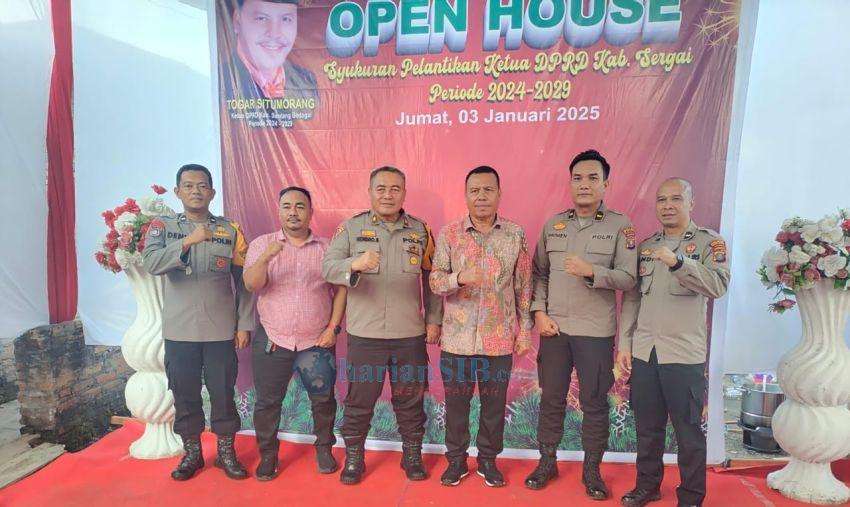 Kapolres Sergai Hadiri Open House Syukuran Pelantikan Ketua DPRD Periode 2024-2029