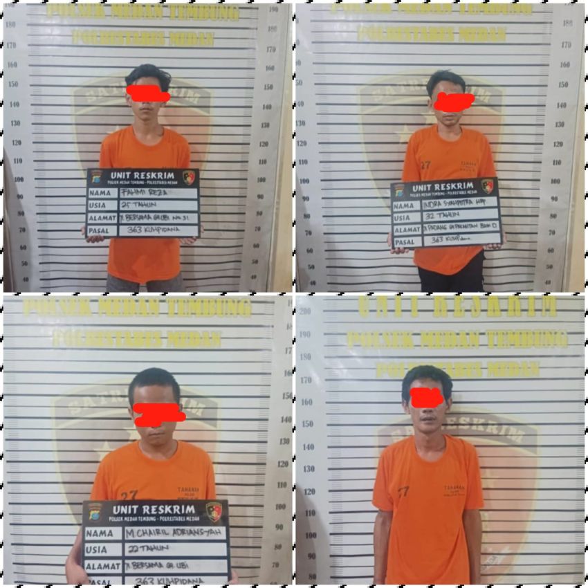 4 Perampas HP Pengemudi Mobil di Pintu Tol Bandar Selamat Dibekuk