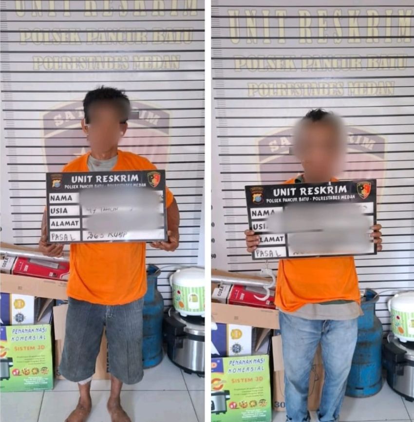 Dua Residivis Pencurian Ditangkap Polsek Pancurbatu, Satu Ditembak