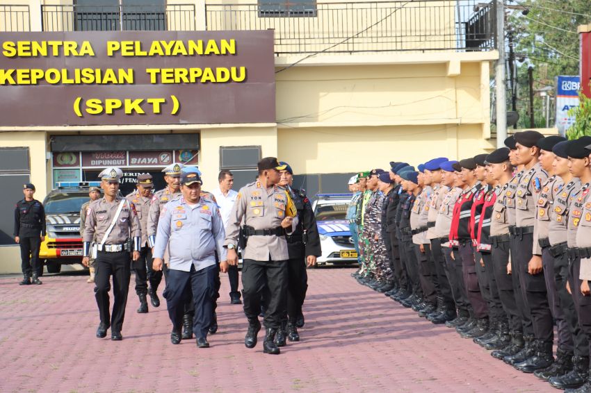 Polres Tanjungbalai Apel Gelar Pasukan Ops Keselamatan Toba 2025