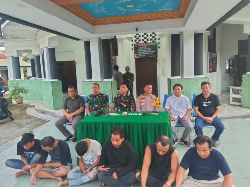 Transaksi Sabu, 6 Pria Diringkus Unit Intel Kodim 0204/DS di Tebingtinggi