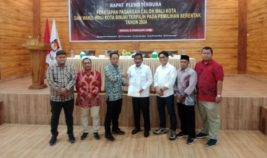 KPU Tetapkan Amir-Jiji Wali Kota dan Wakil Wali Kota Binjai Terpilih