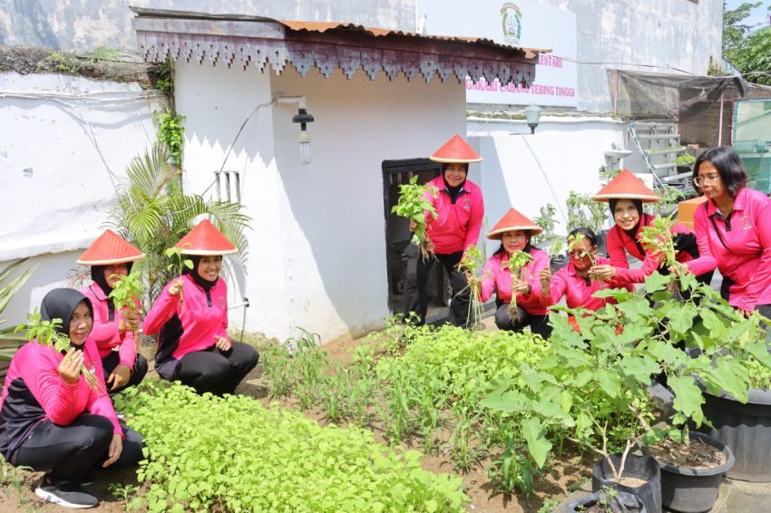Dukung Program Ketahanan Pangan, Polres Tebingtinggi Ikuti Launching Penguatan P2L