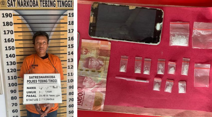 Polres Tebingtinggi Ringkus Pengedar Sabu di Desa Kedaidamar Sergai