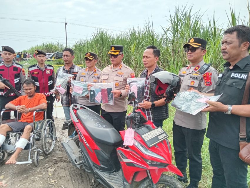 Polisi Tembak Pelaku Pembunuhan Wanita yang Ditemukan di Perkebunan Tebu Sunggal