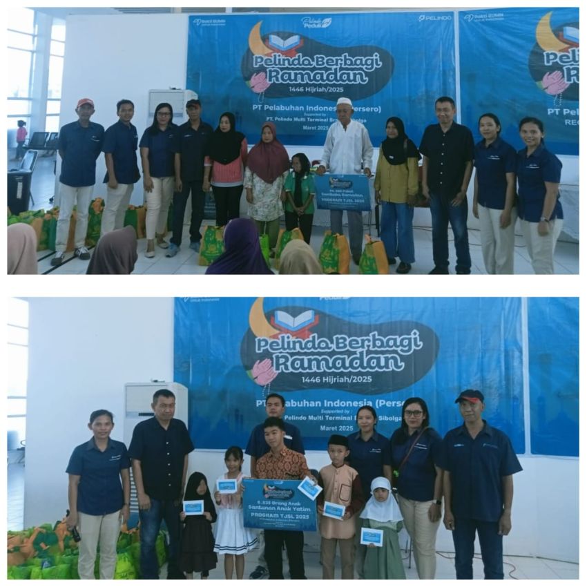 PT SPMT Branch Sibolga Salurkan Paket Bantuan Program Pelindo Berbagi Ramadan 2025