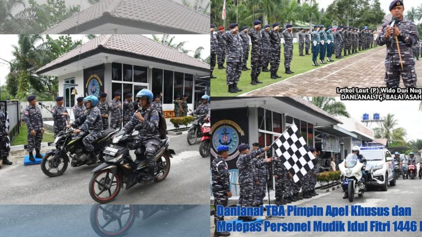 Danlanal TBA Lepas Personel Mudik Idulfitri 1446 H