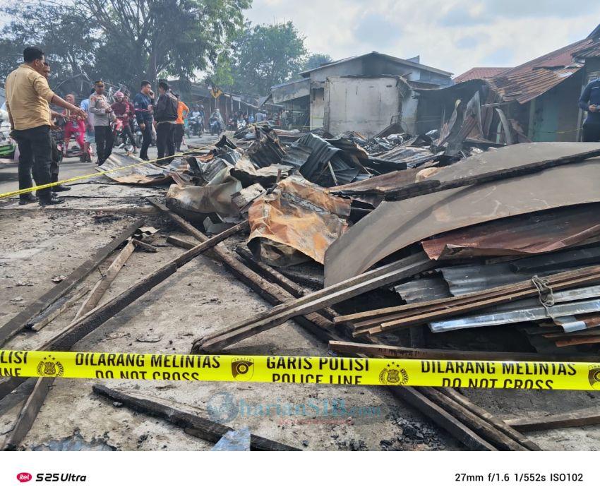 204 Kios Pedagang Monza di TPO Tanjungbalai Hangus Terbakar, Kerugian Rp 4 Miliar