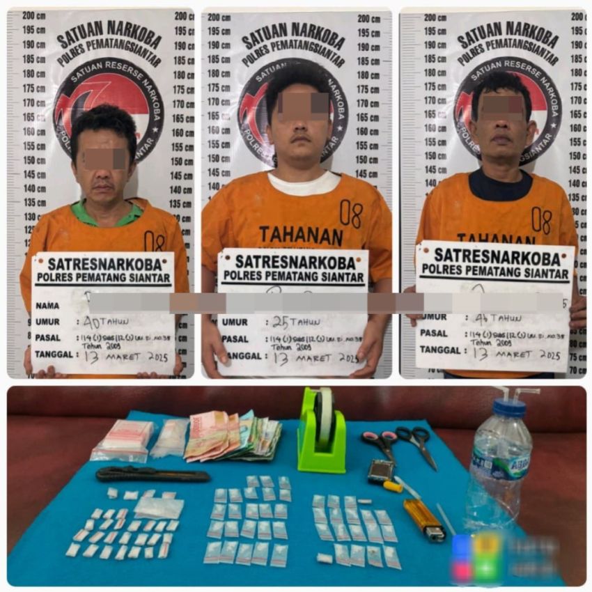 Bongkar Peredaran Narkotika, Polisi Tangkap 3 Pria dan Sita 71 Paket Sabu Siap Edar