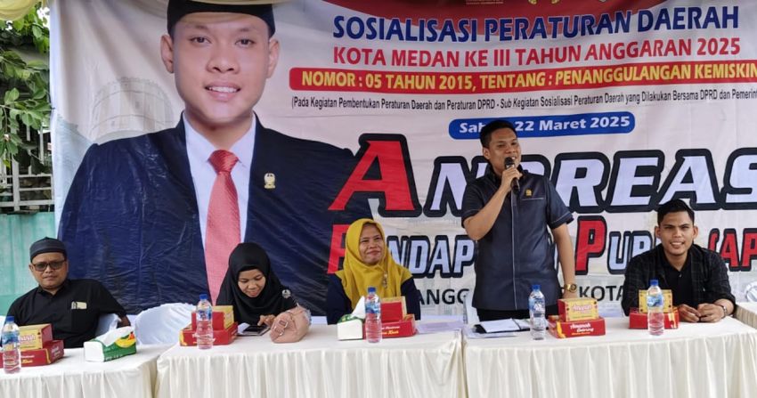 Andreas Pandapotan Purba Gelar Sosper , Warga Medan Deli Minta Diperkerjakan