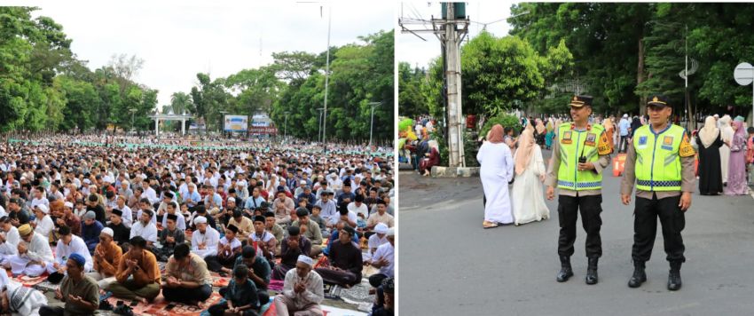 Pastikan Kenyamanan, Polres Pematangsiantar Amankan Sholat Idul Fitri 2025, 100 Personel Diterjunkan