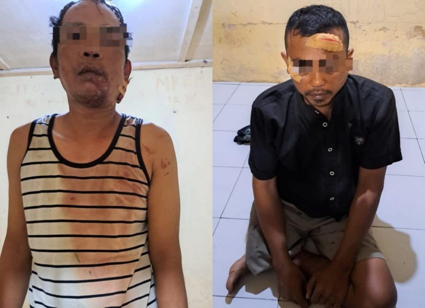 Dua Pencuri Sepeda Motor di Pantaicermin Bebak Belur Dihajar Massa