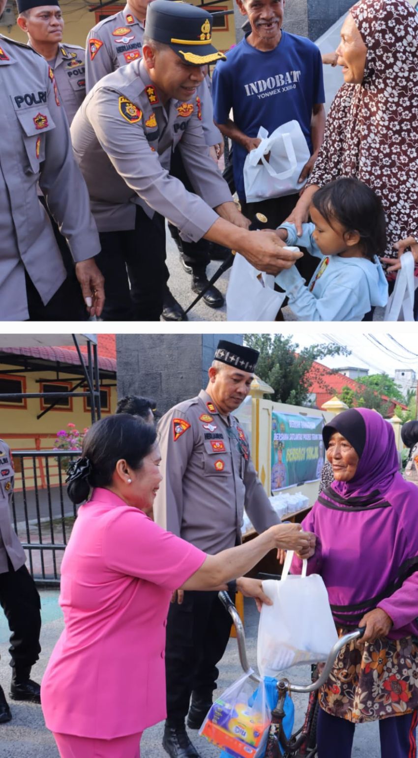 Jelang Berbuka, Kapolres Tebingtinggi dan Ketua Bhayangkari Bagikan Takjil ke Masyarakat